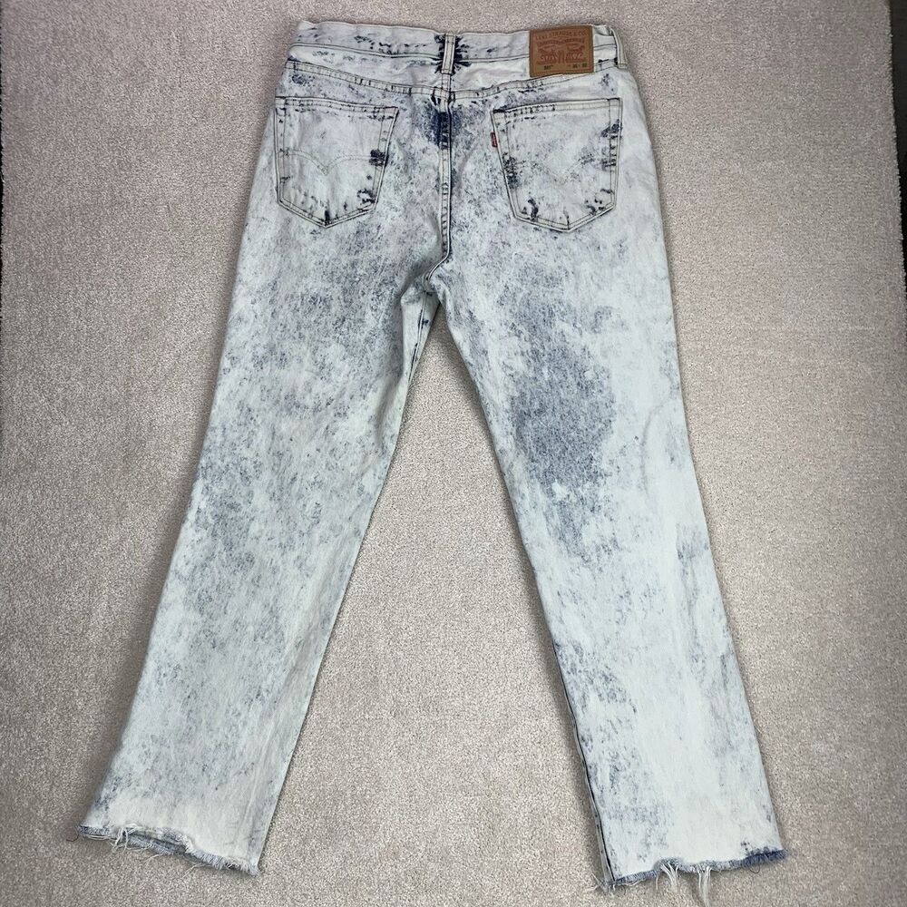 Levis 541 Acid Wash Jeans Mens Sz 35x32 Actual 36x31 Athletic Fit Stretch Denim